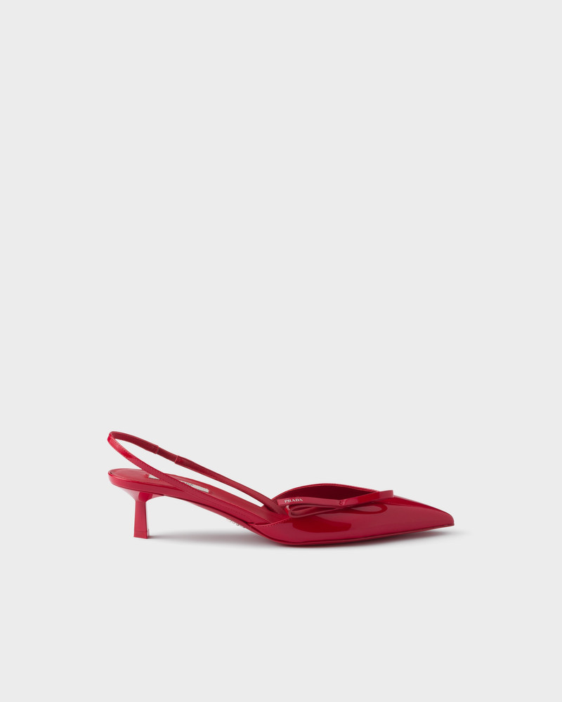 Prada Patent leather slingback pumps outlook