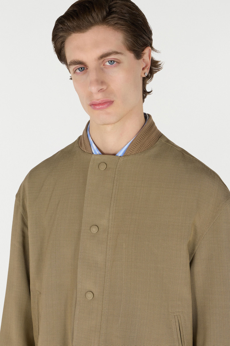 Buttoned Bomber Jacket 6