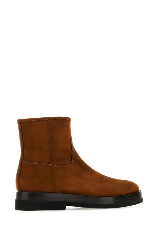 Caramel suede ankle boots - 3