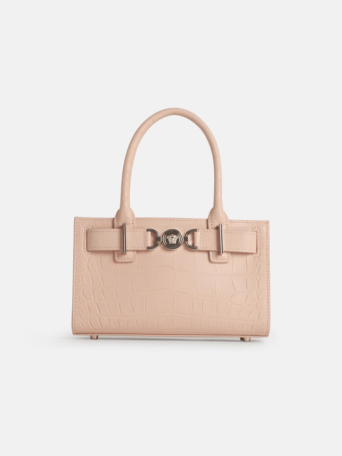 'TOTE' PINK LEATHER BAG - 1