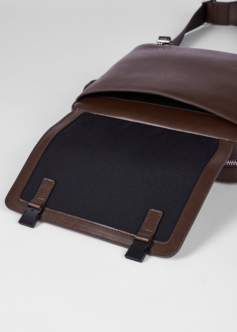 Small Brown Leather Messenger Bag 7