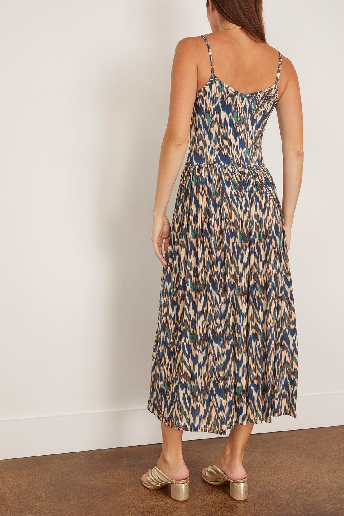 Idalia Fitted Midi Dress in Riverslate - 4