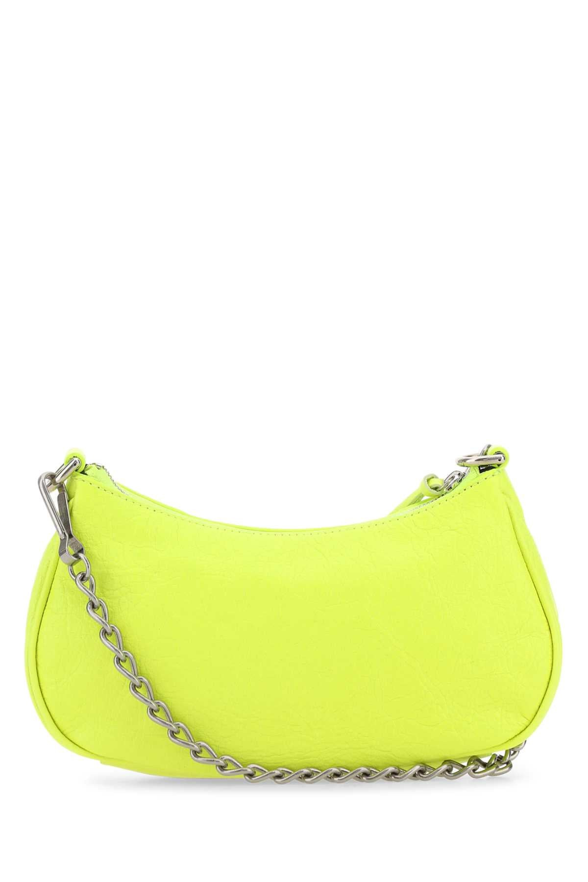 Balenciaga Women Fluo Yellow Leather Le Cagole Mini Handbag - 3