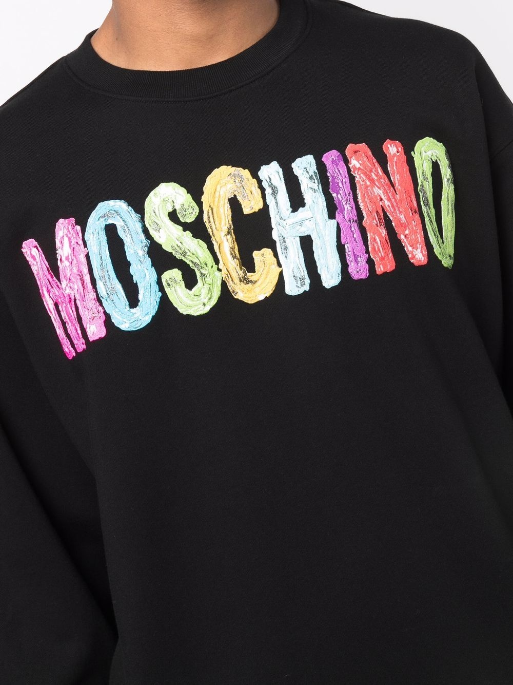 logo-print crew neck sweatshirt - 5