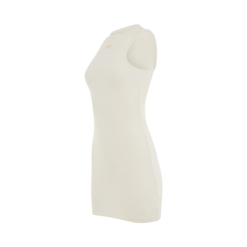 Off-White Sleek Rowing Dress in White outlook