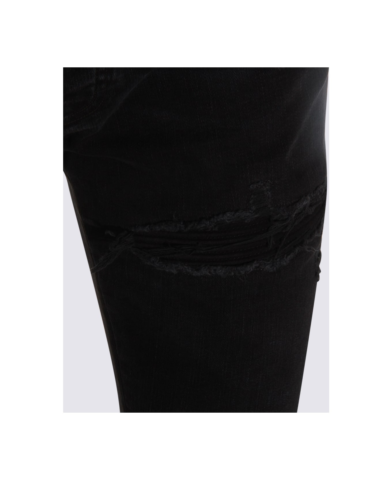 Black Cotton Denim Jeans - 3
