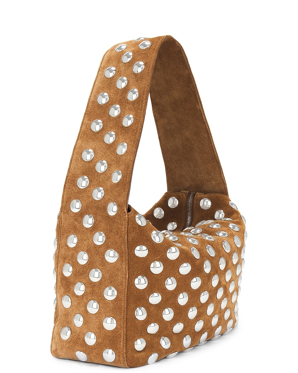 Elena Suede Studded Shoulder Bag - 4