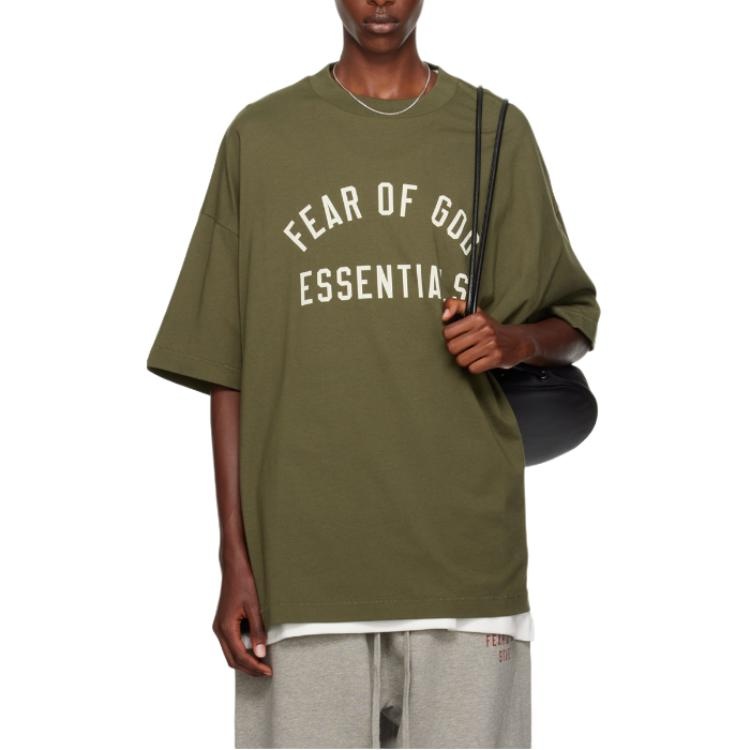 Fear of God Essentials Jersey Crewneck Tee 'Military' 125BT244195F - 3