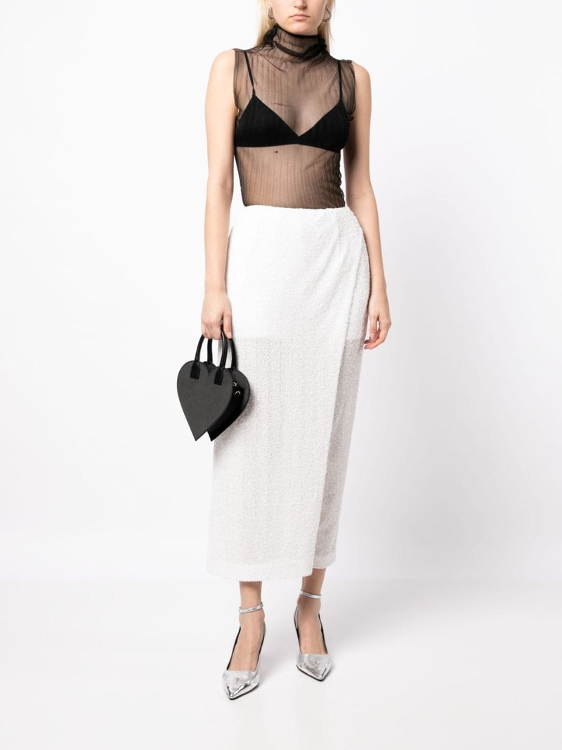 UNDERCOVER sequin-embellishment cropped trousers outlook