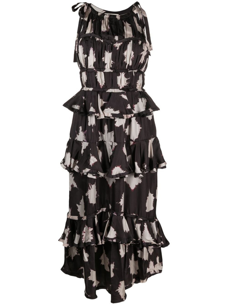 Serafina floral silk gown 1