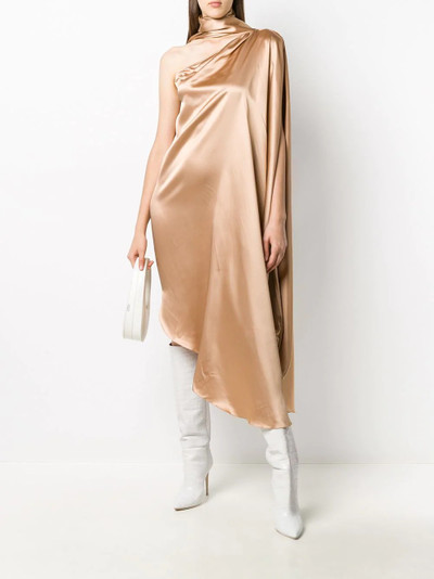 MM6 Maison Margiela draped one-shoulder satin dress outlook