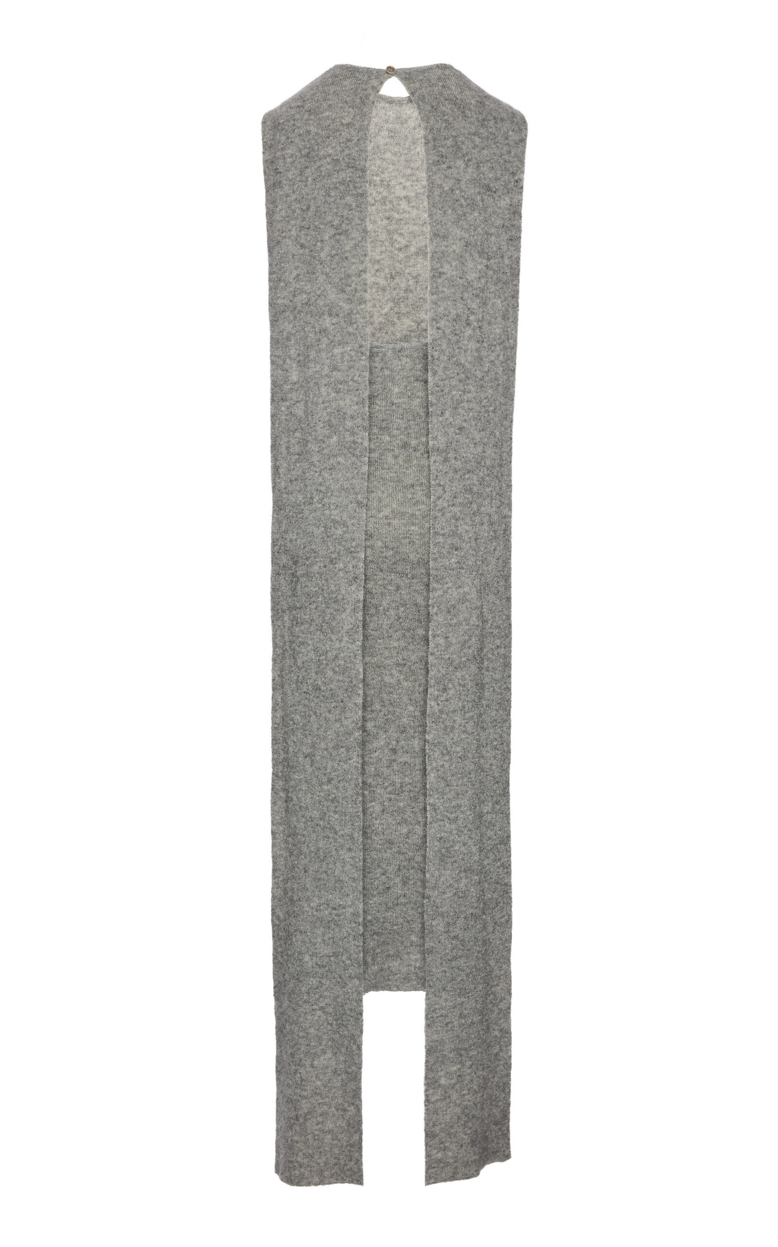 Scarf Details Maxi Halter Dress grey - 5