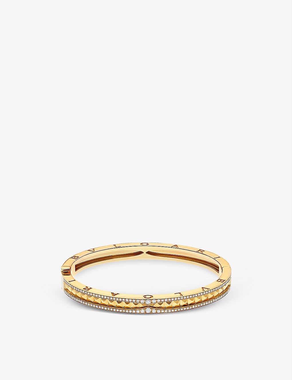 B.zero1 18ct yellow-gold and diamond pavé bracelet - 1