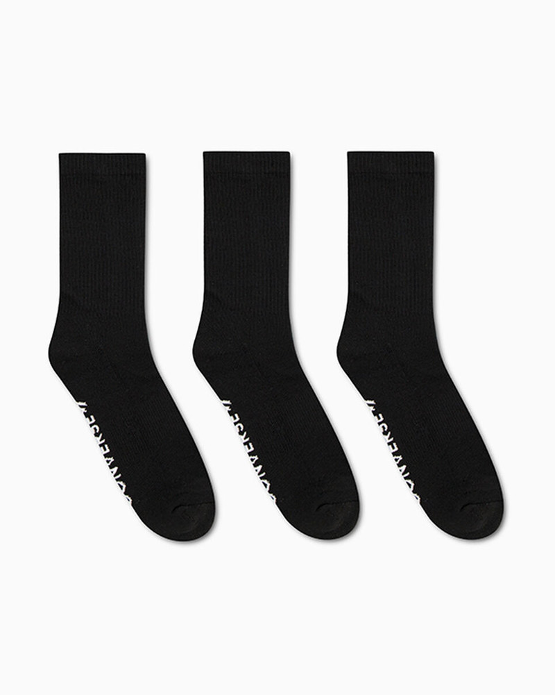 Converse 3-Pack Wordmark Half-Crew Socks outlook