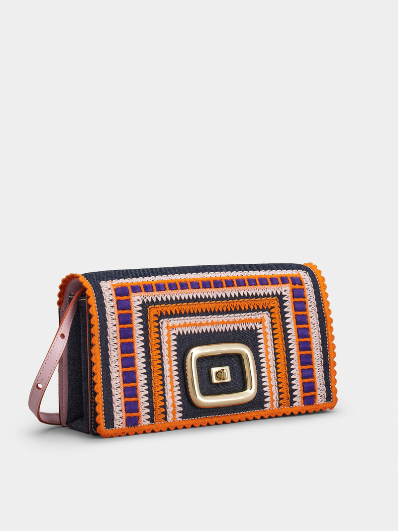 Roger Vivier Viv' Choc Funky Bag in Denim outlook