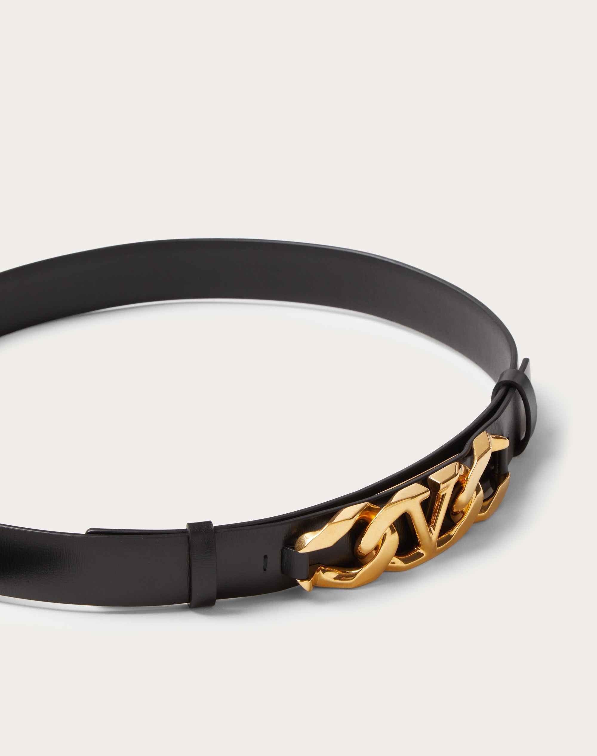 VLOGO CHAIN SHINY CALFSKIN BELT 30 MM - 4