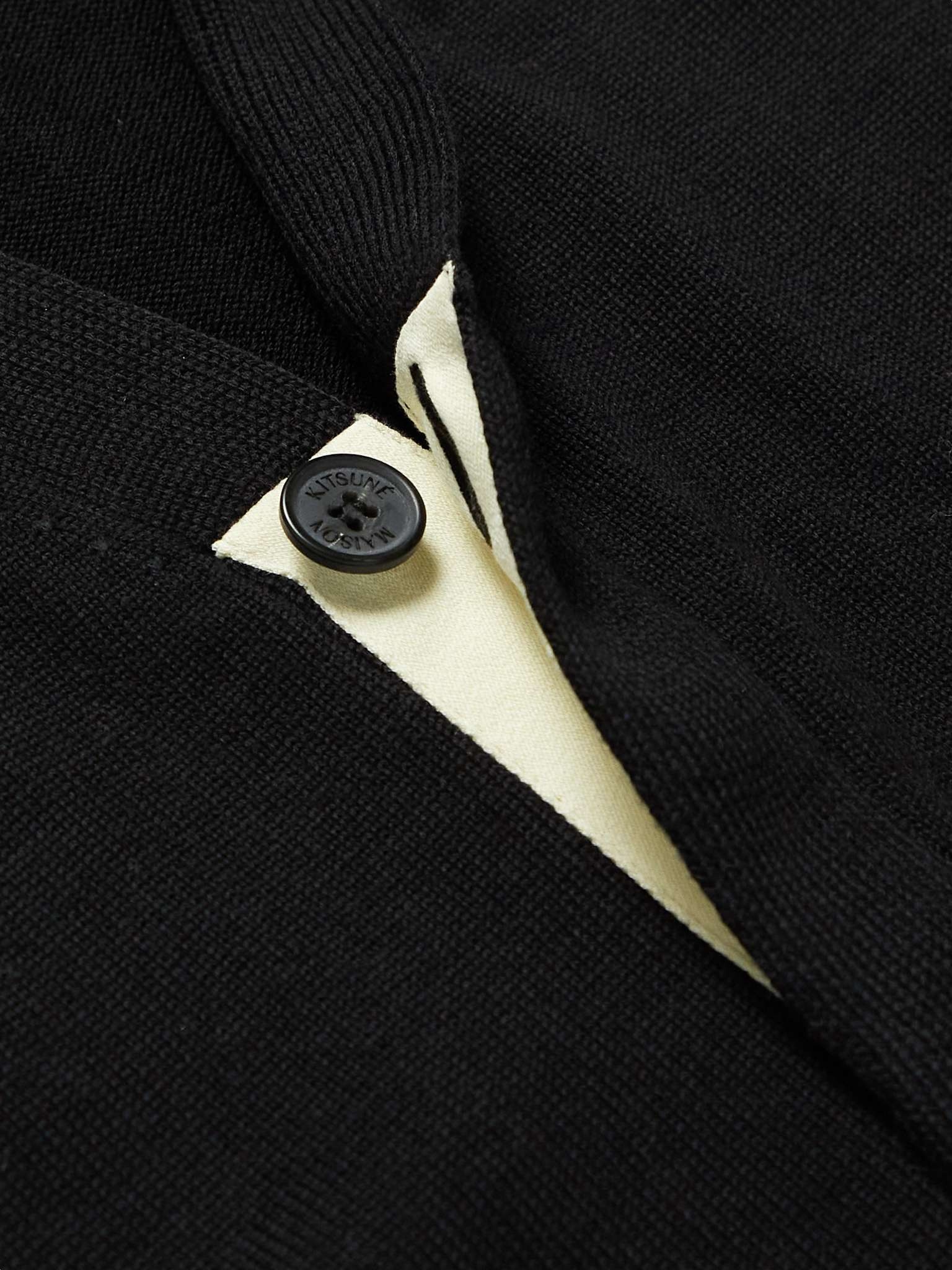 Slim-Fit Logo-Appliquéd Wool Cardigan - 5