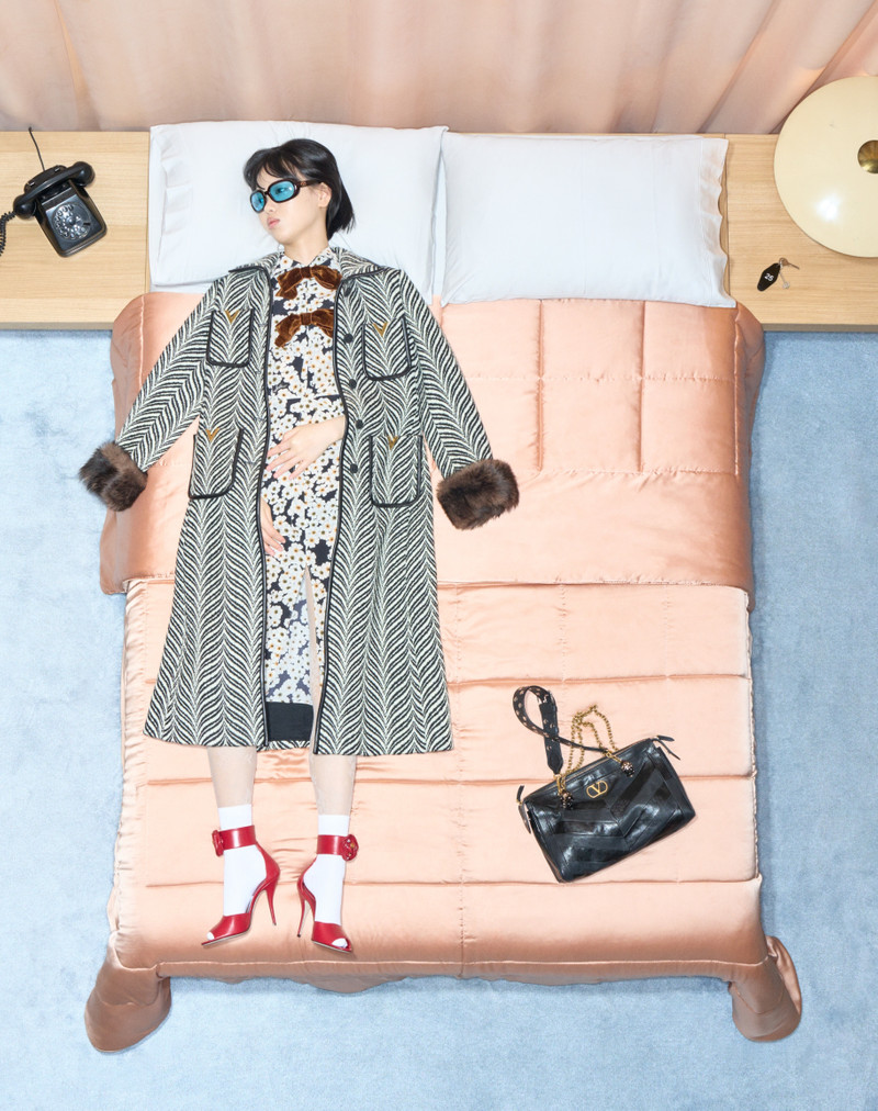 CREPE DE CHINE DRESS WITH APRES L'HIVER PRIMULA PRINT 9
