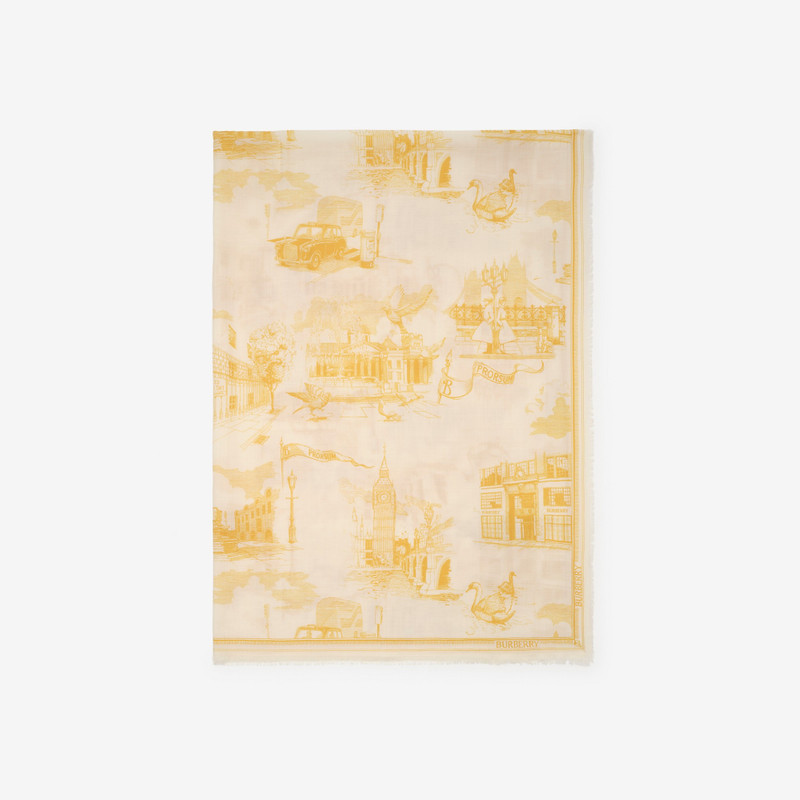 London Landmarks Wool Silk Scarf 1