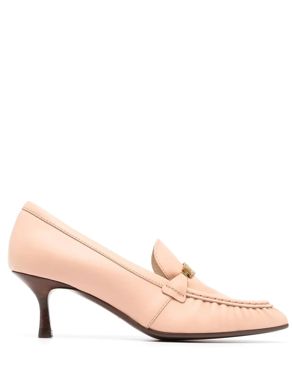 chain-embellished loafer pumps - 1