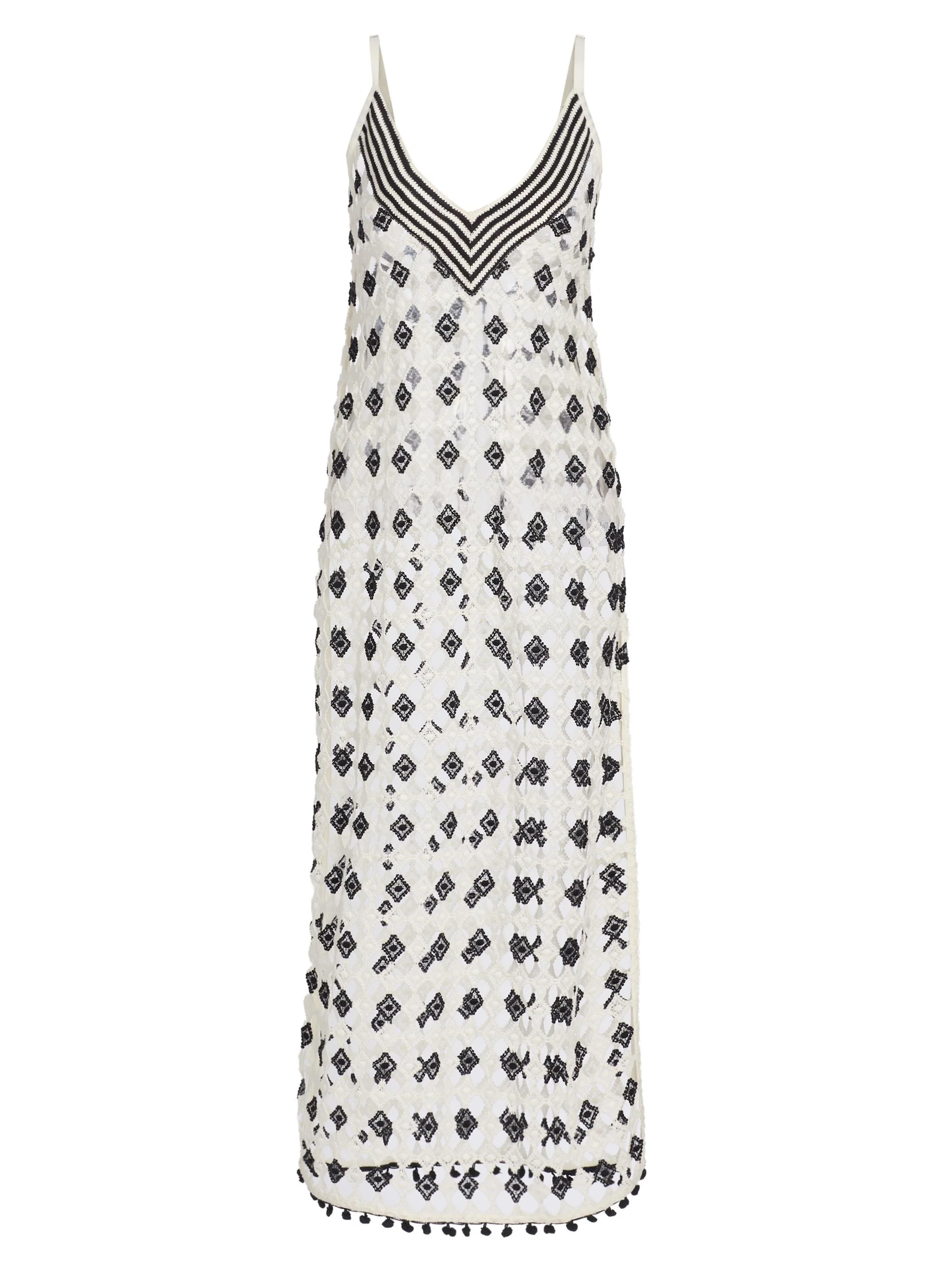 Women's Cleo Patterned Sheer Cover-Up Maxi-Dress - Black Sandstone - 1