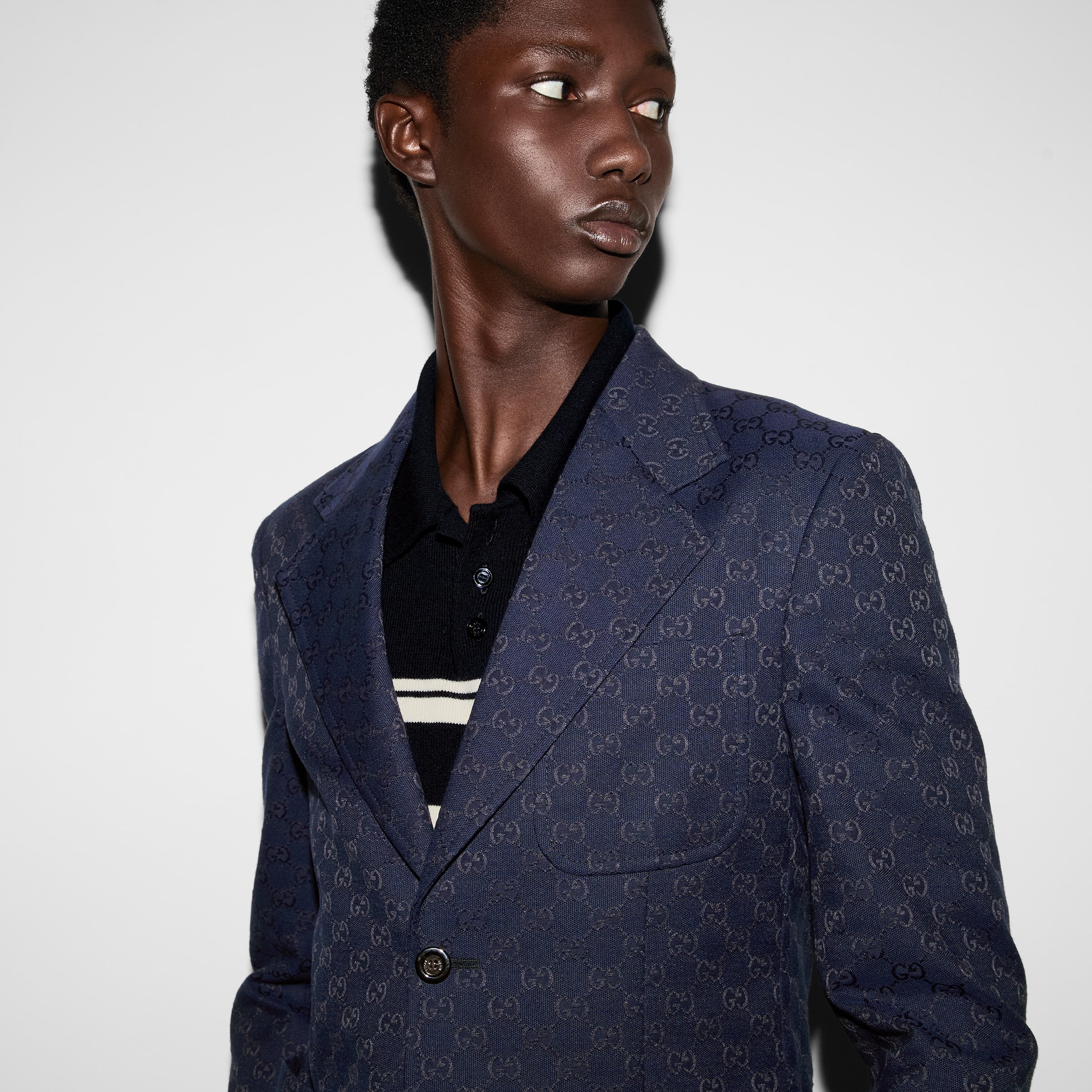 GG cotton blend formal jacket - 4