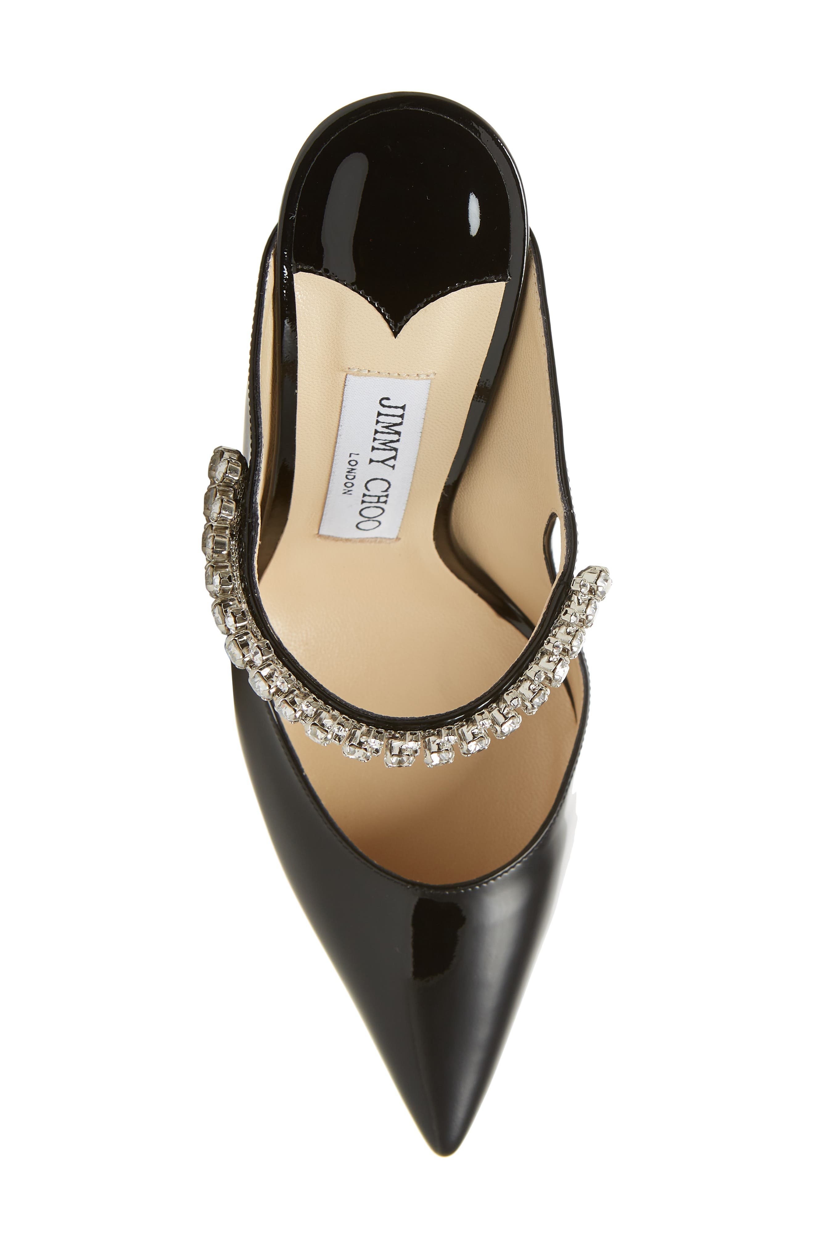 Bing Crystal Embellished Patent Mule - 5