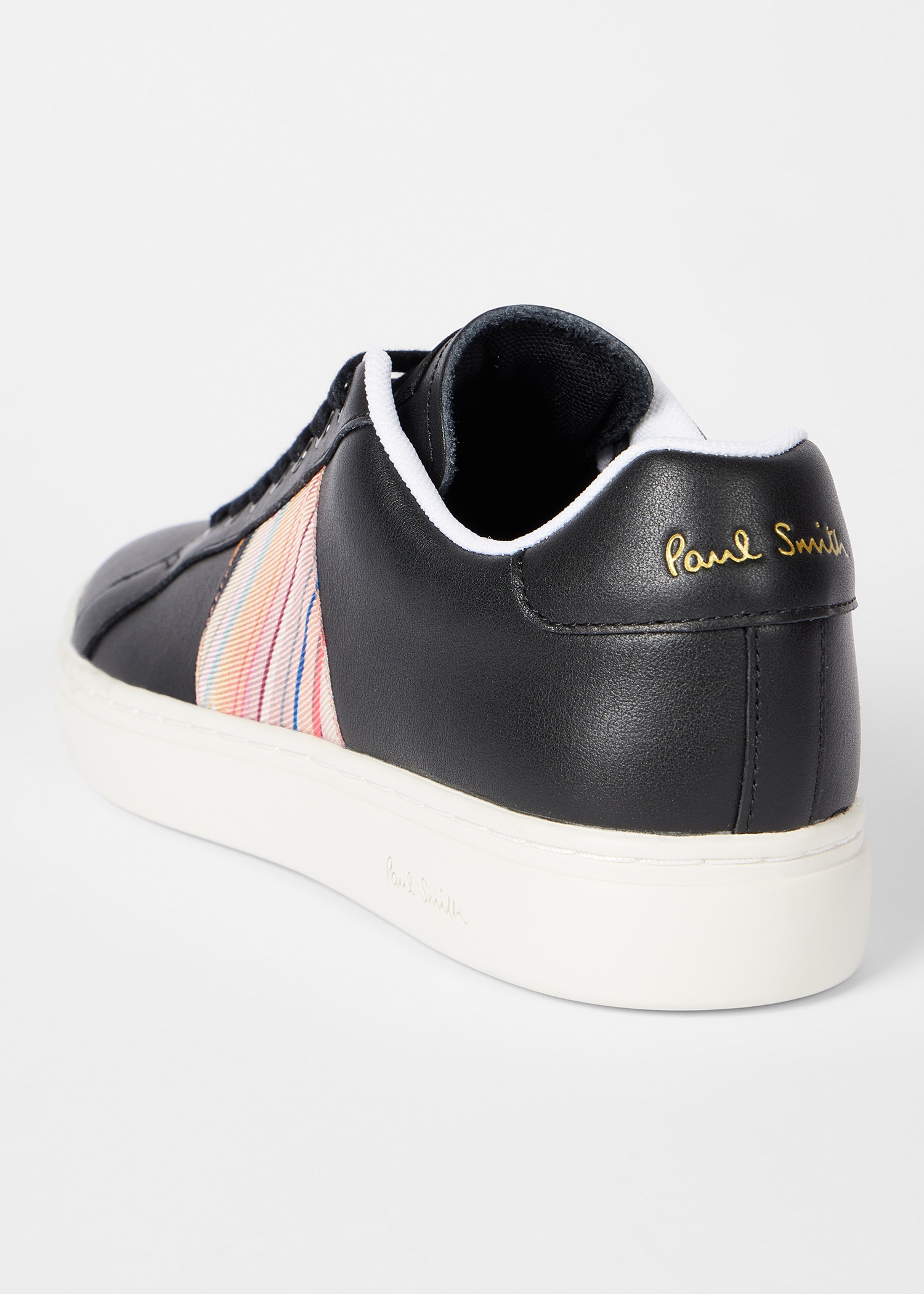 Women's Black Leather 'Dusky Swirl' 'Lapin' Trainers - 4