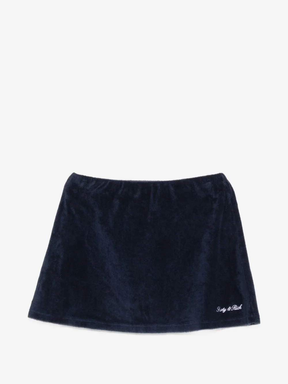 terry-cloth logo-embroidered mini skirt - 1