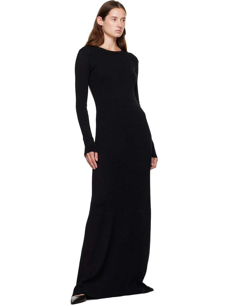 Ann Demeulemeester Black Eva Long Open Back Knitted Maxi Dress outlook