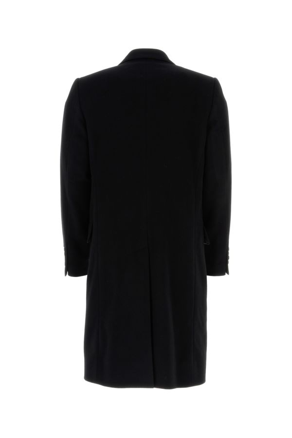 Black wool blend coat - 2