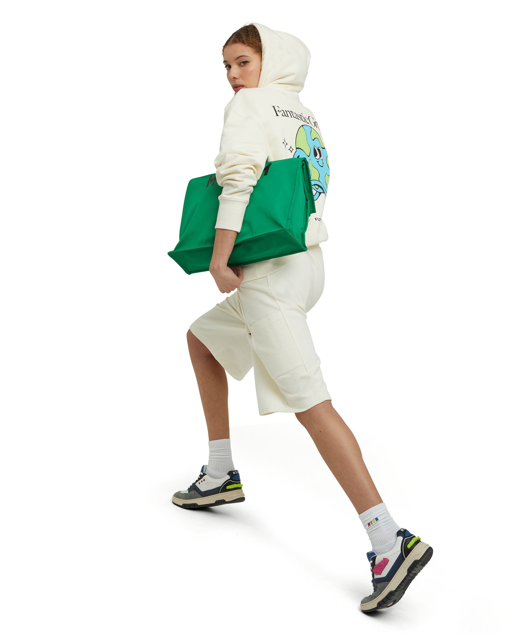 MSGM signature nylon tote bag with brush stroke logo - 6