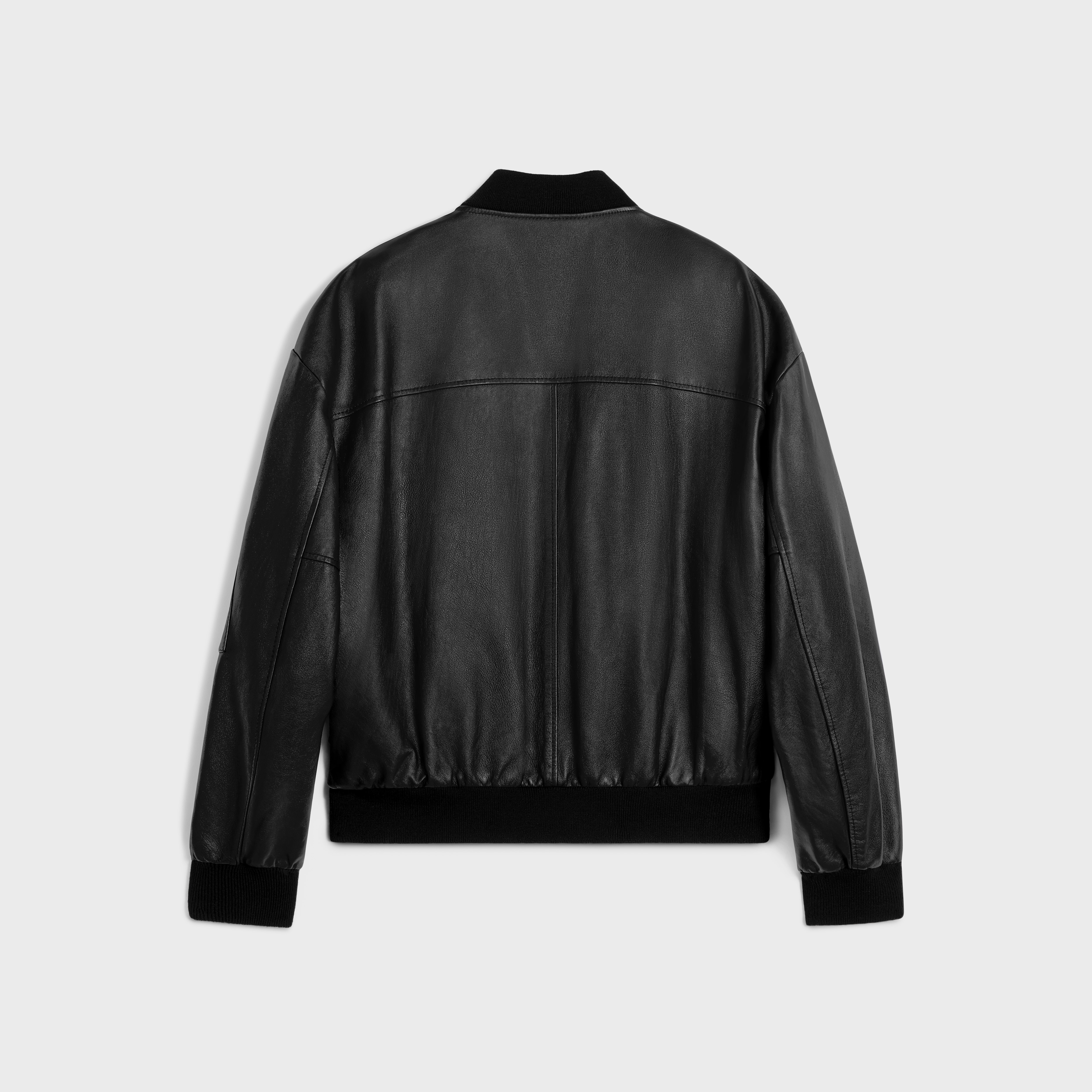 ジャケット CELINE OVERSIZED BOMBER JACKET IN CALFSKIN CELINE Celine bomber jacket in thick satin | REVERSIBLE