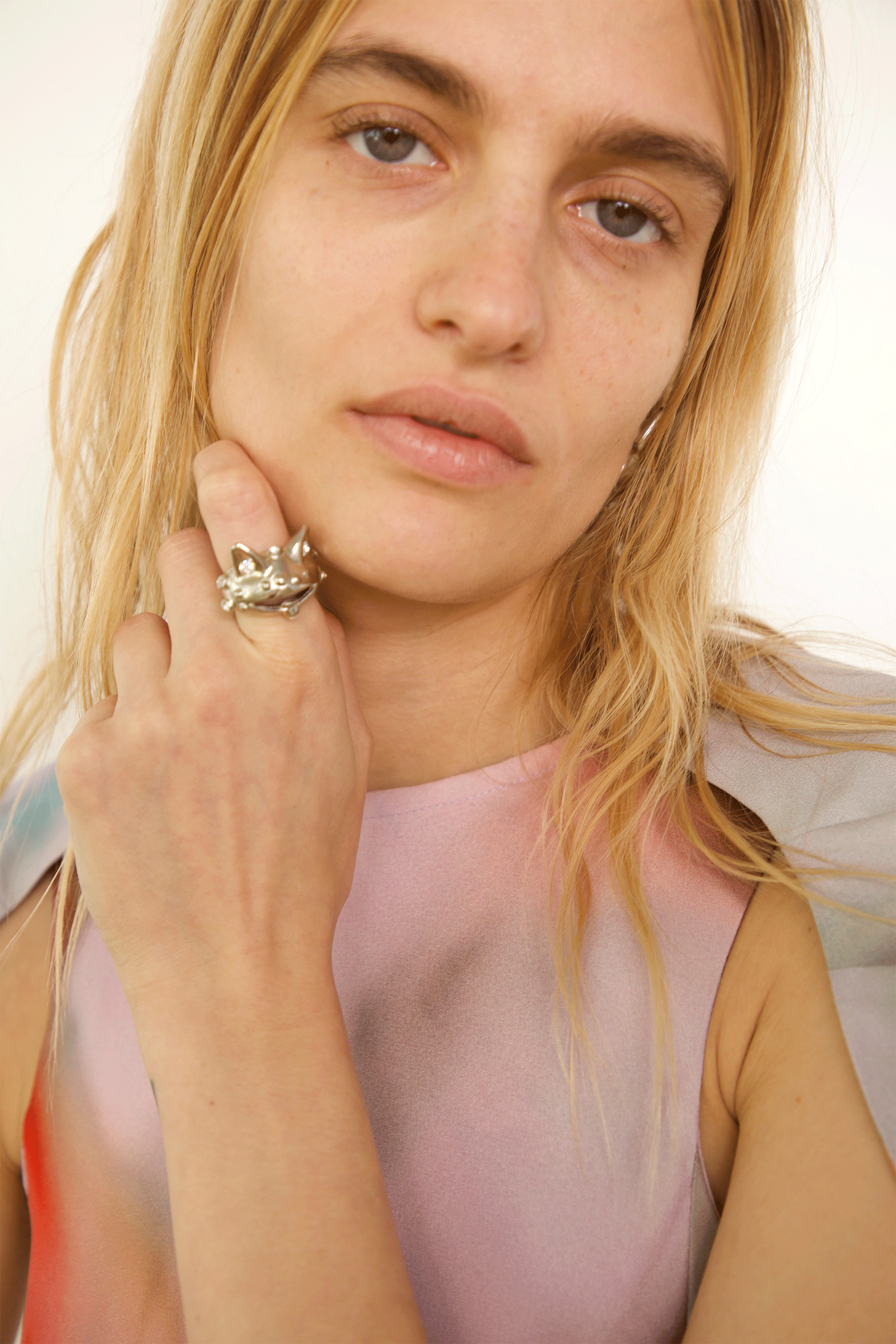 SILVER DRAGON BABY RING - 2