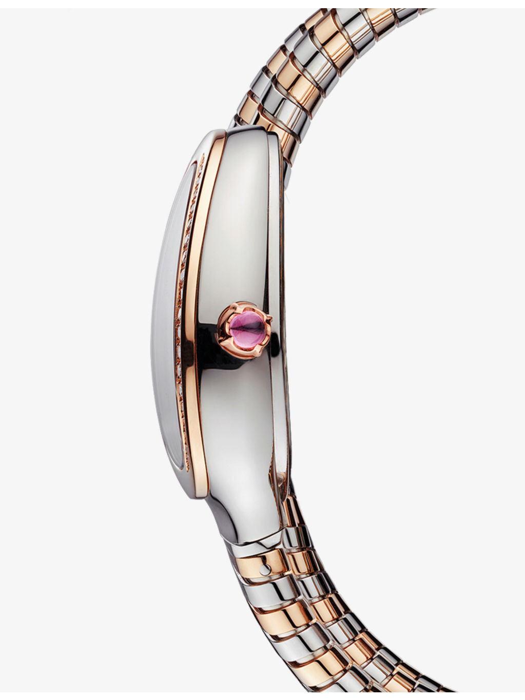 SP35WSPGD.2T Serpenti Tubogas 18ct rose-gold, stainless steel and brilliant-cut diamond quartz watch - 3