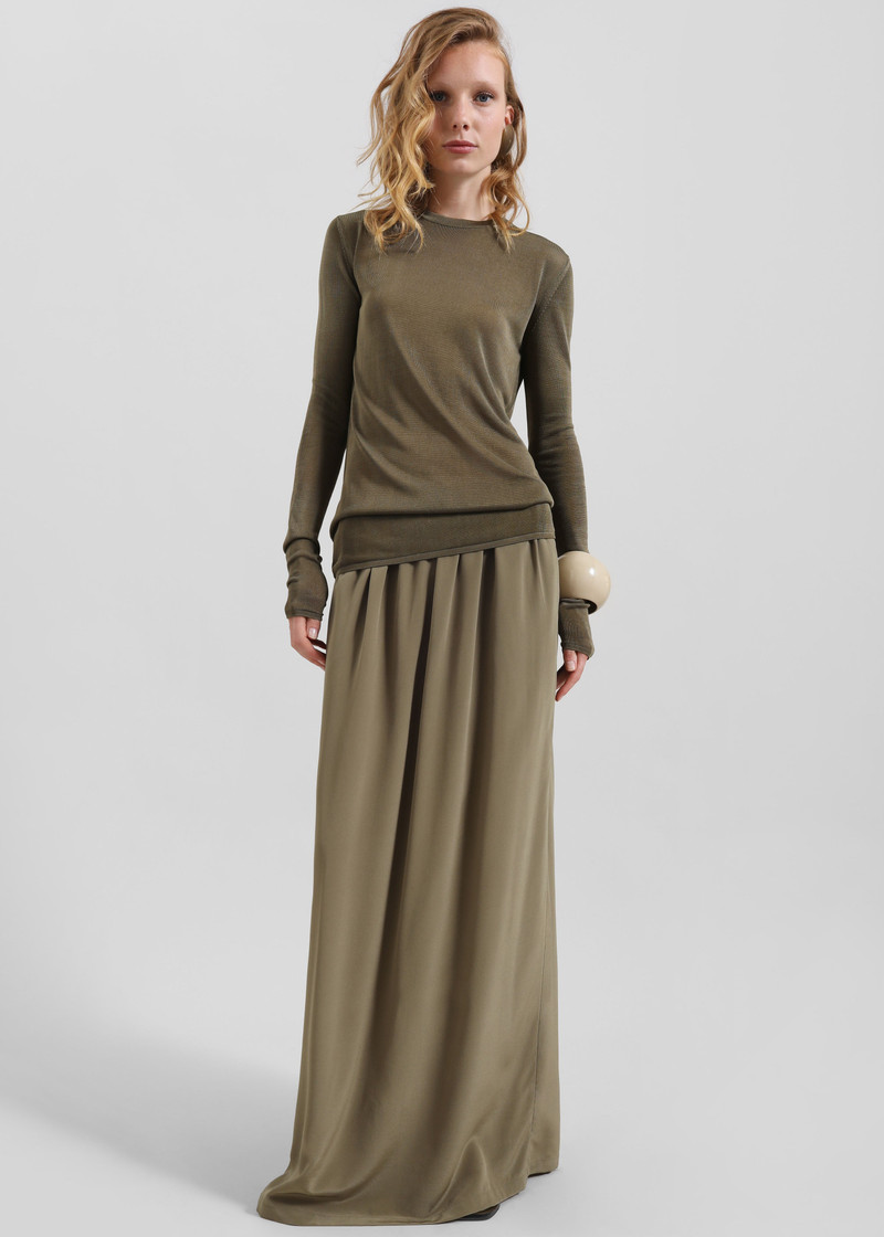 Kazel Thin Knit Top - Khaki 6