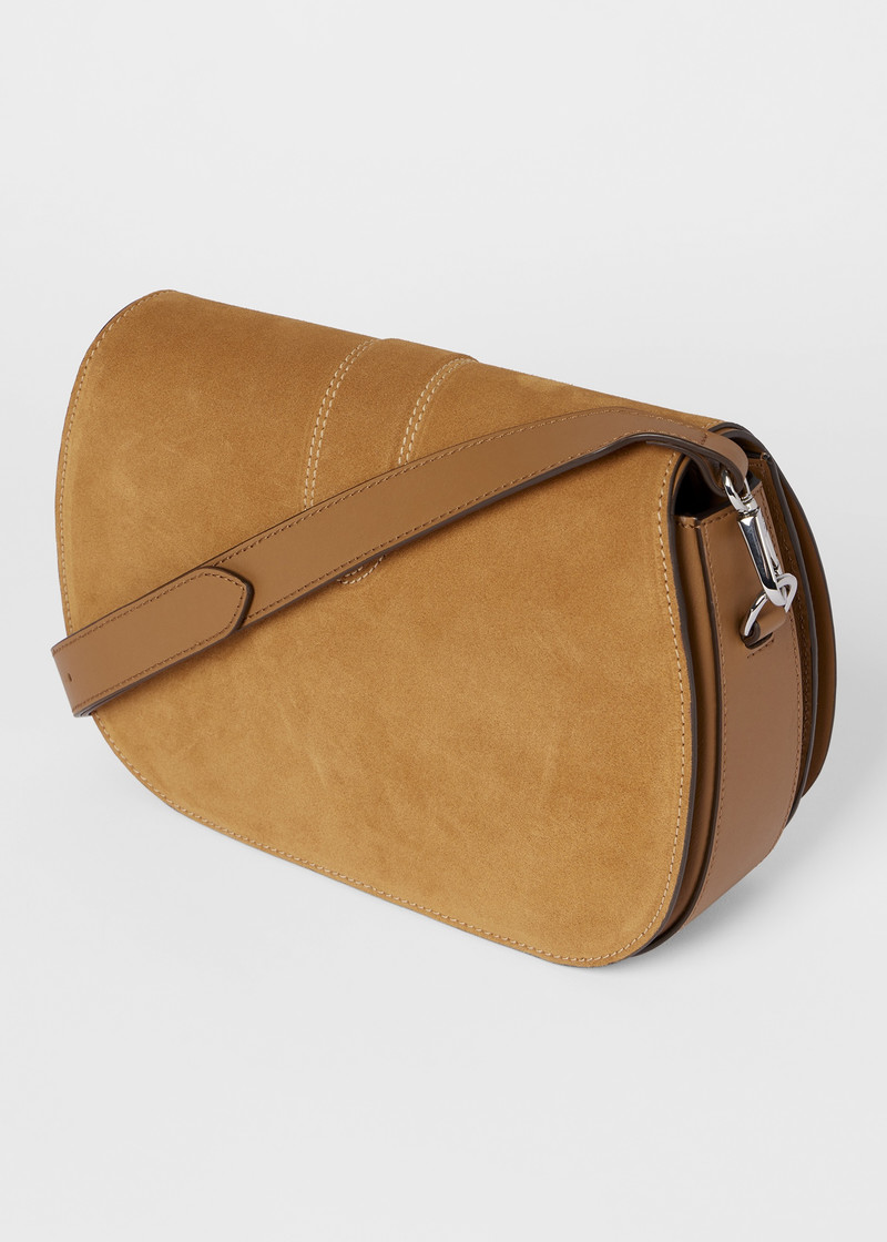 Paul Smith Women's Tan Suede Cross Body Satchel Bag outlook