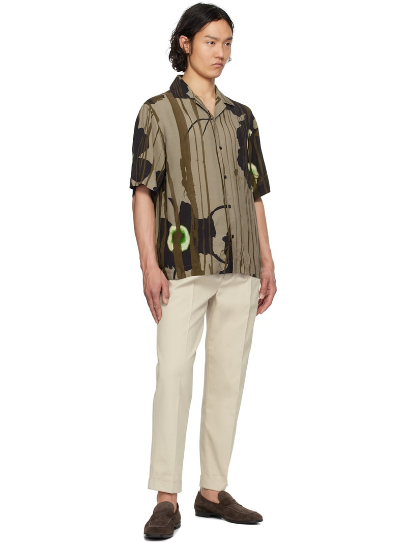 HUGO Taupe Floral Shirt outlook