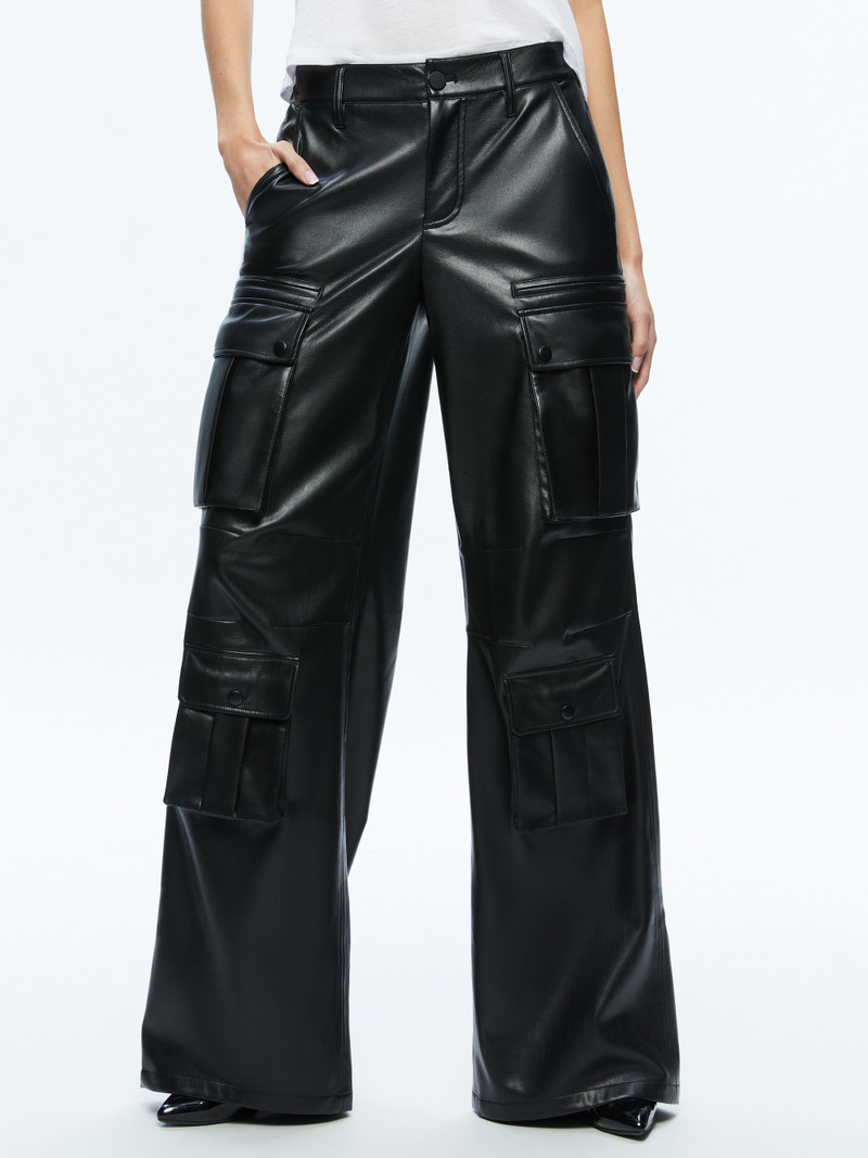 JOETTE VEGAN LEATHER CARGO PANT 2