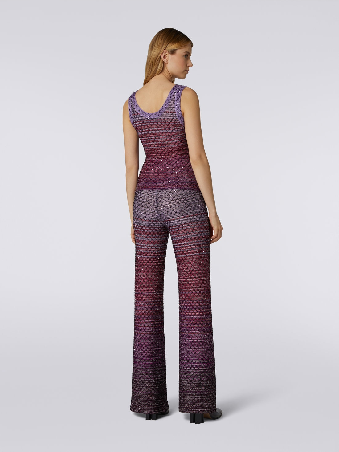 Viscose blend tank top with sequins - 4