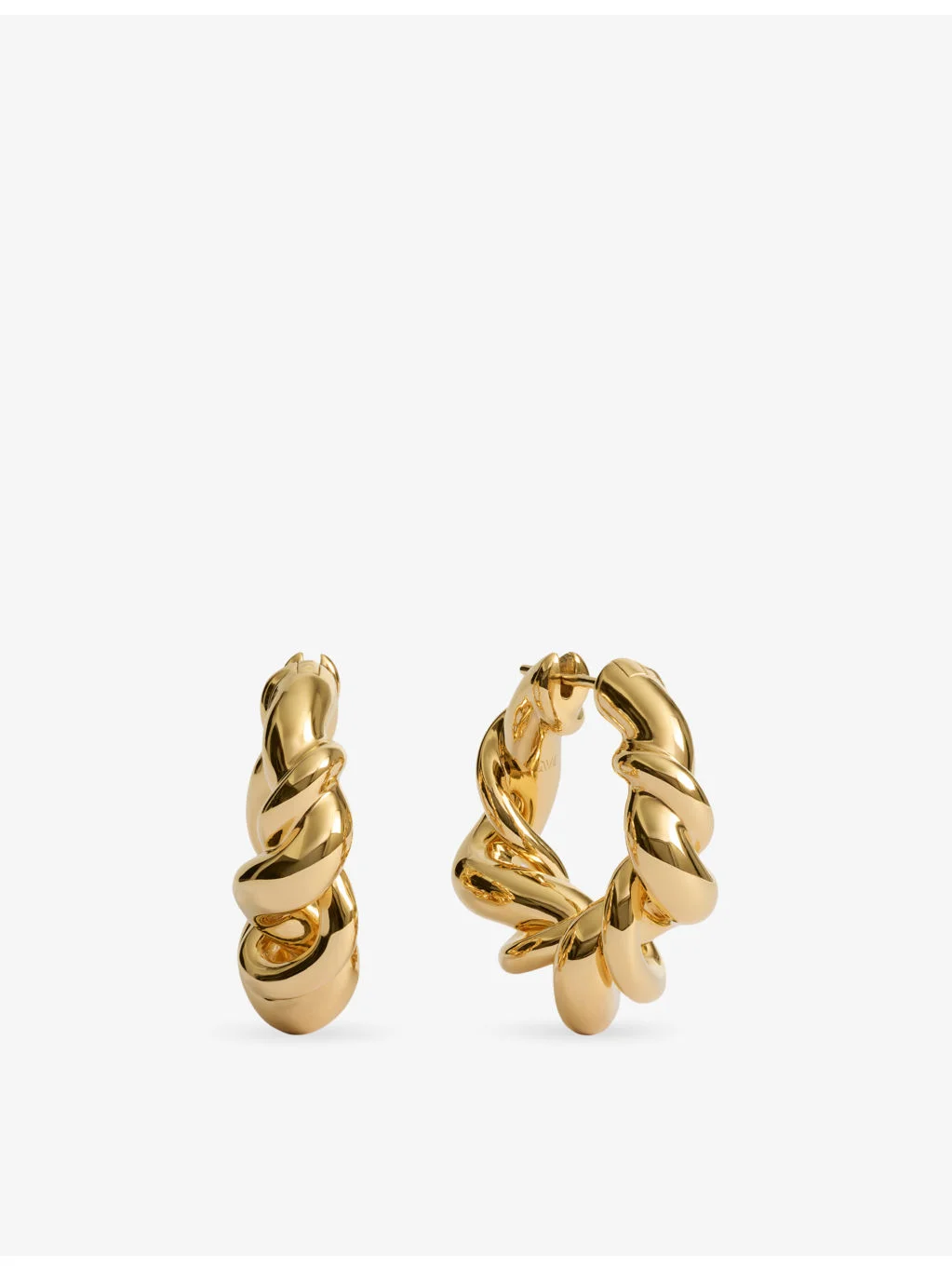 Ochre Large 18ct Yellow Gold Vermeil Hoop Earrings - 1