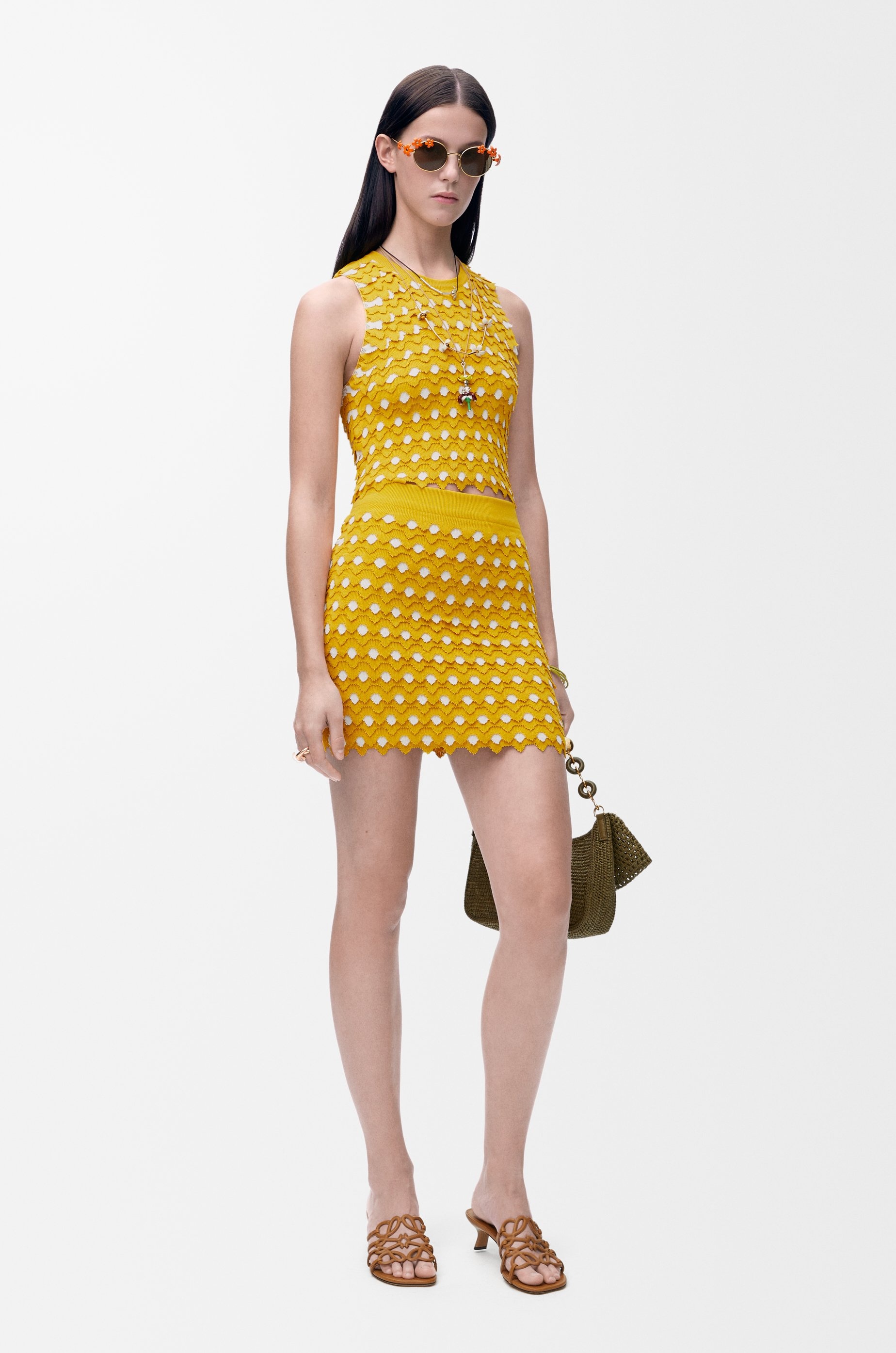 Mini skirt in viscose and cotton - 2