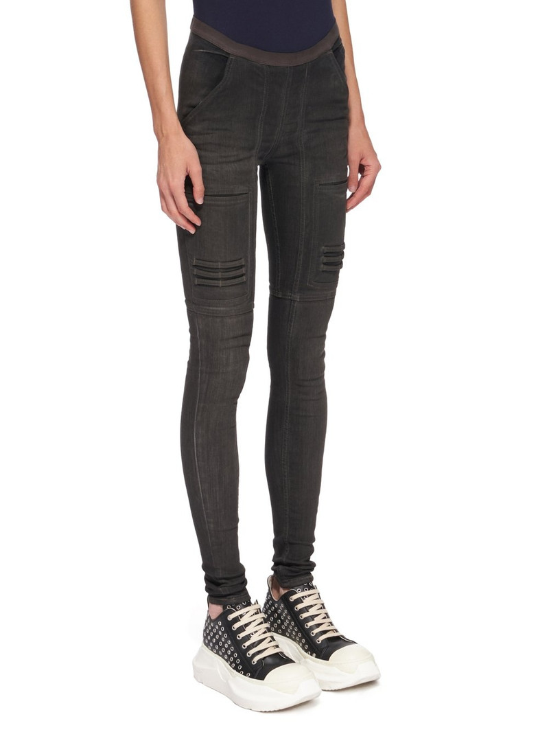 distressed-effect mid-rise leggings 2