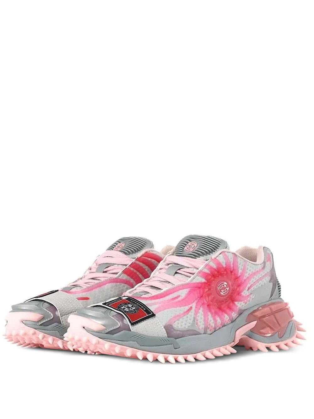 Mortal floral-print lace-up sneakers - 1