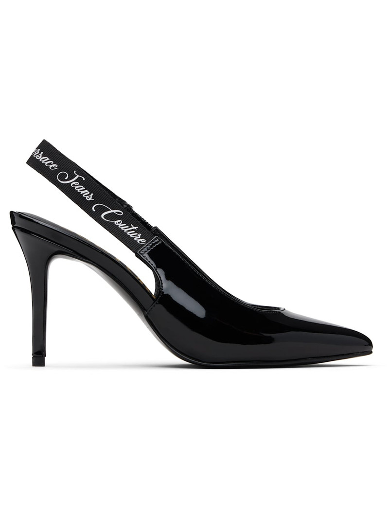Black Scarlett Slingback Mid Heels 1