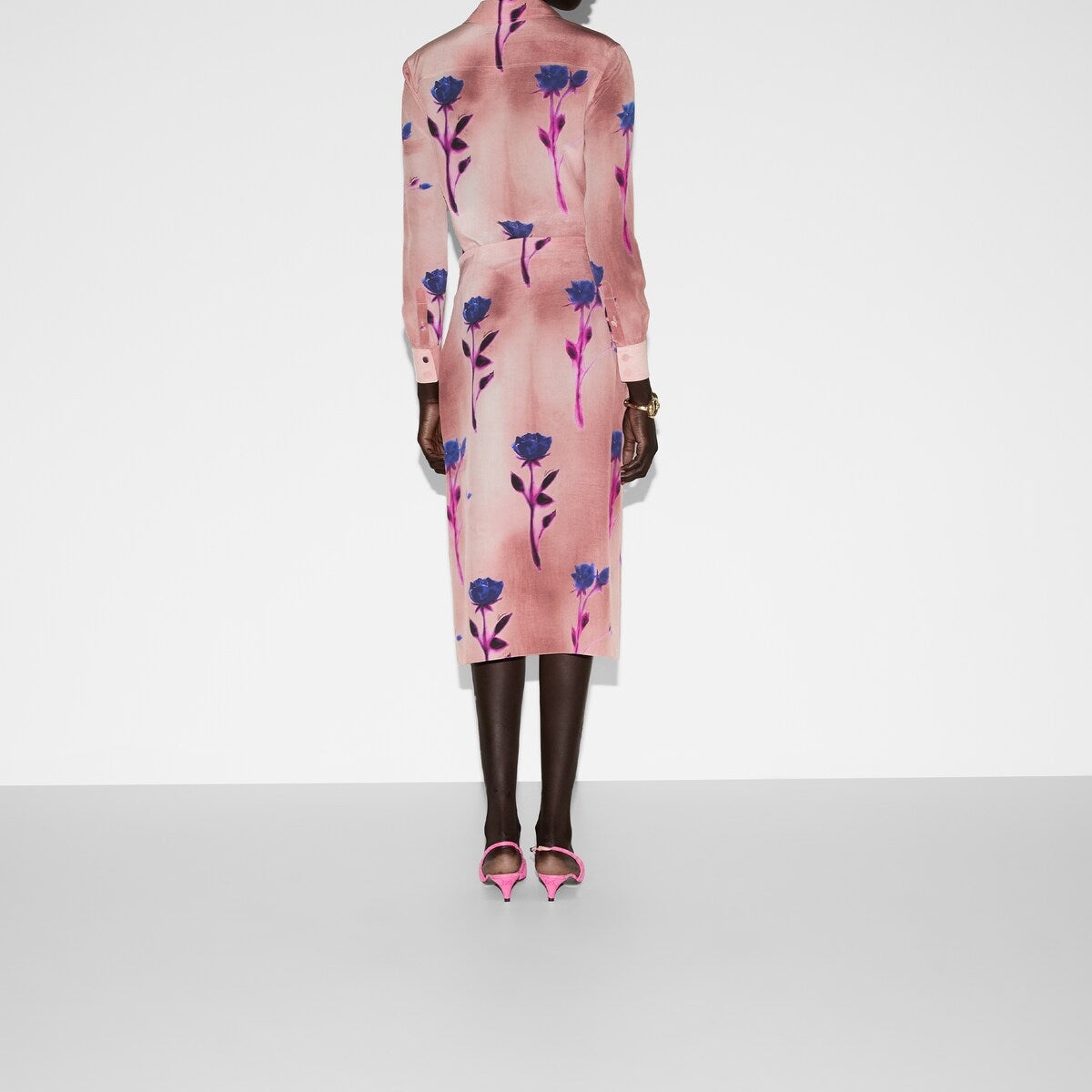 Gucci Floral Print Crepe De Chine Skirt - 2