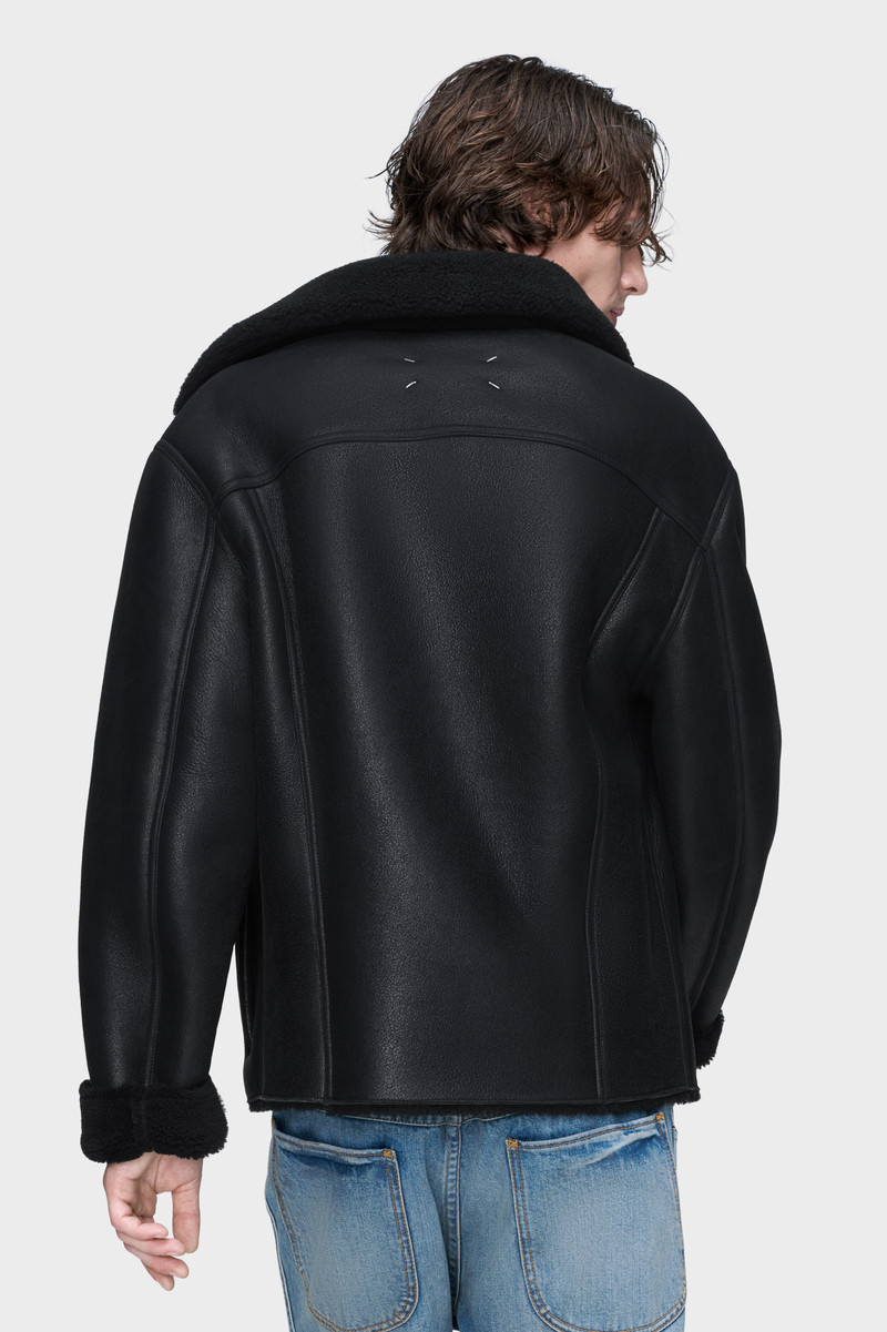 Waxed shearling jacket 4