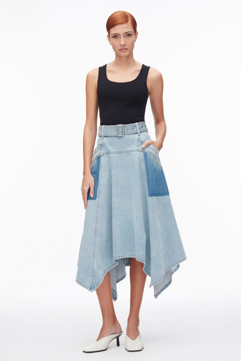 Ghost Patch Handkerchief Midi Skirt 1