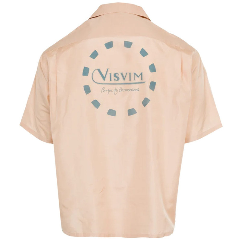 visvim Crosby Shirt Short Sleeve (Silk) 'Pink' outlook