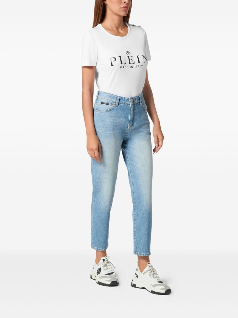 PHILIPP PLEIN logo-appliqué jeans outlook